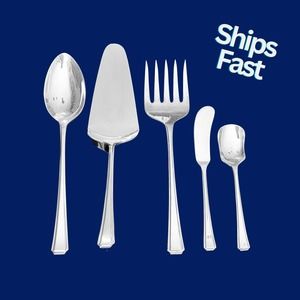 Flatware Cooper Ludlam New Harley 5-Piece Service Set Silver Plate Sheffield